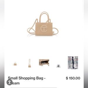 NWT telfar small tote in cream